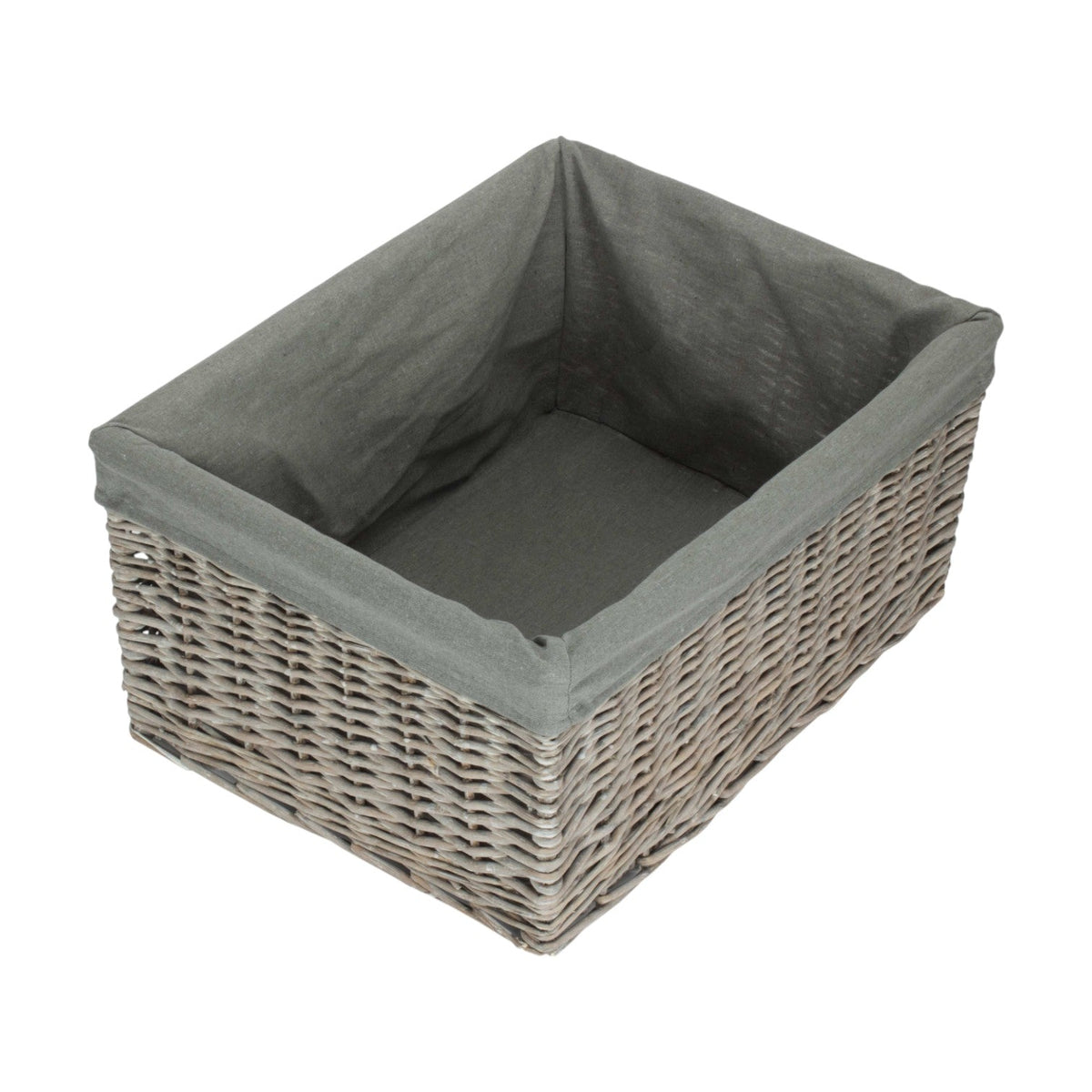 Jumbo Grey Wash Storage Basket
