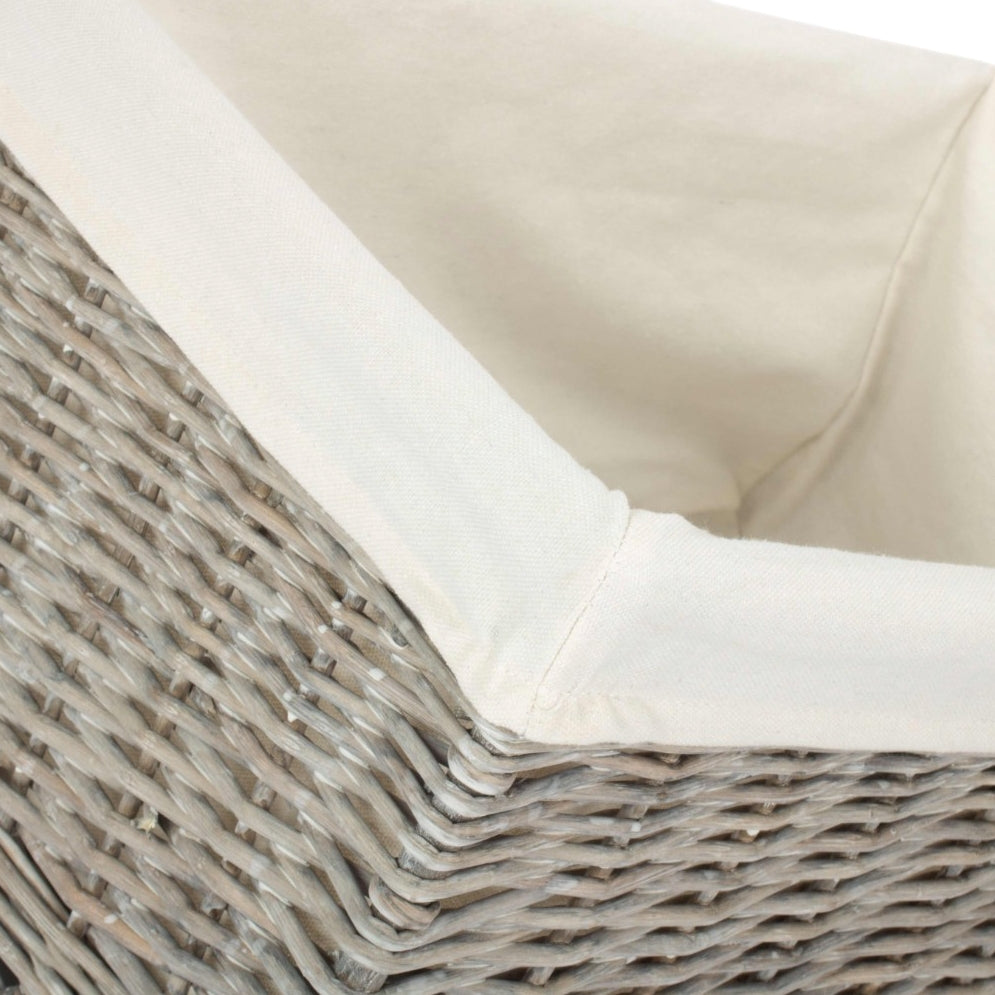 Jumbo Grey Wash Storage Basket