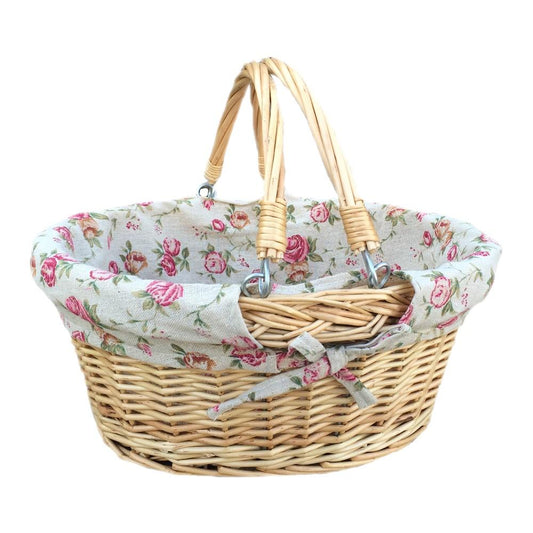 Small Swing Handle Wicker Shopping Basket