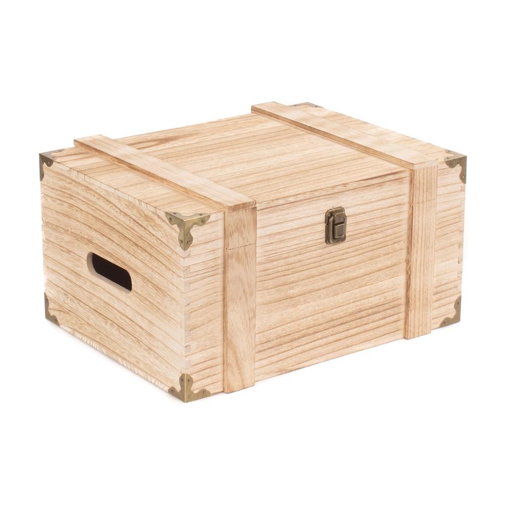 6 Bottle Softwood Wooden Wine Chest