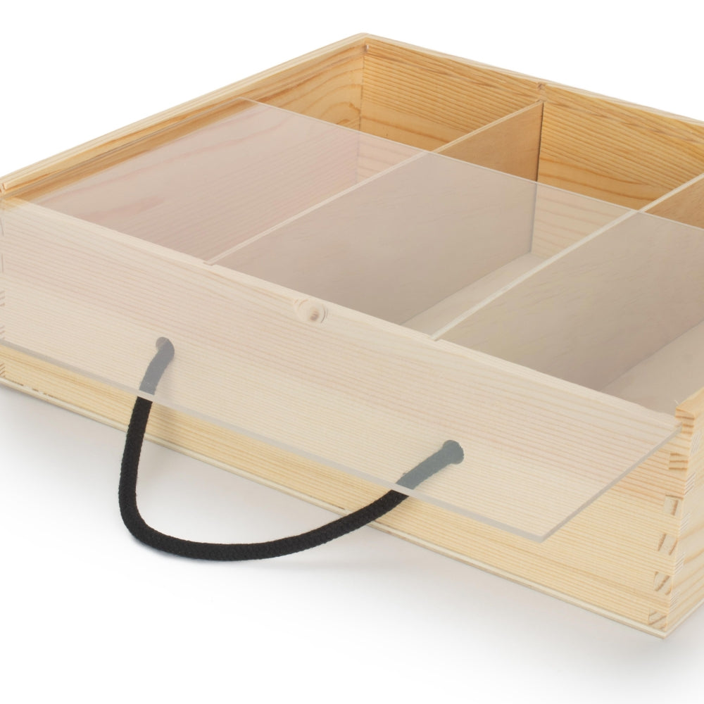3 Beer Bottle Pinewood Carry Case with Acrylic Lid