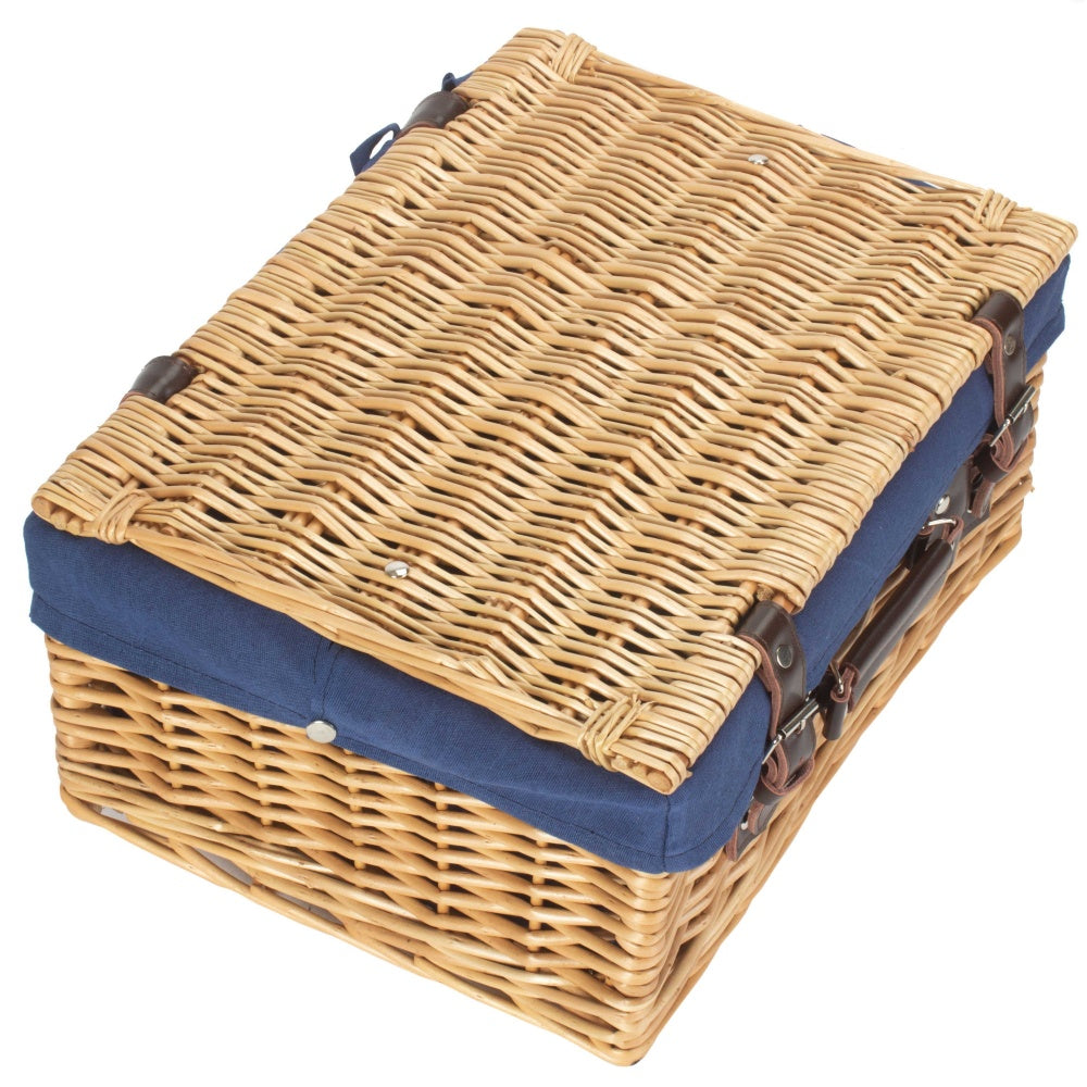 41cm Buff Willow Wicker Picnic Basket