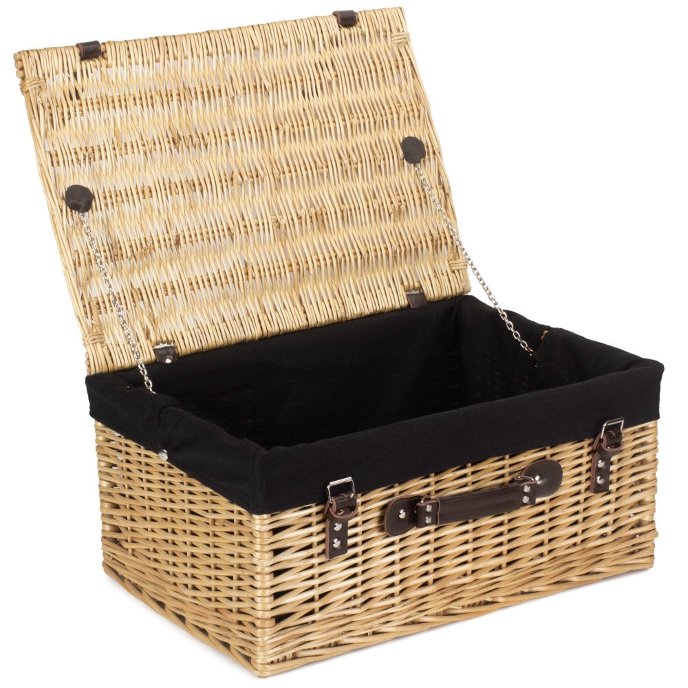 51cm Buff Willow Wicker Picnic Basket