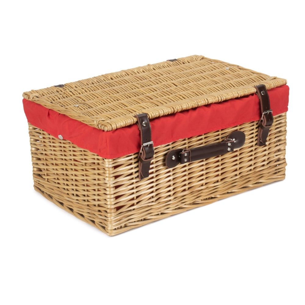 51cm Buff Willow Wicker Picnic Basket