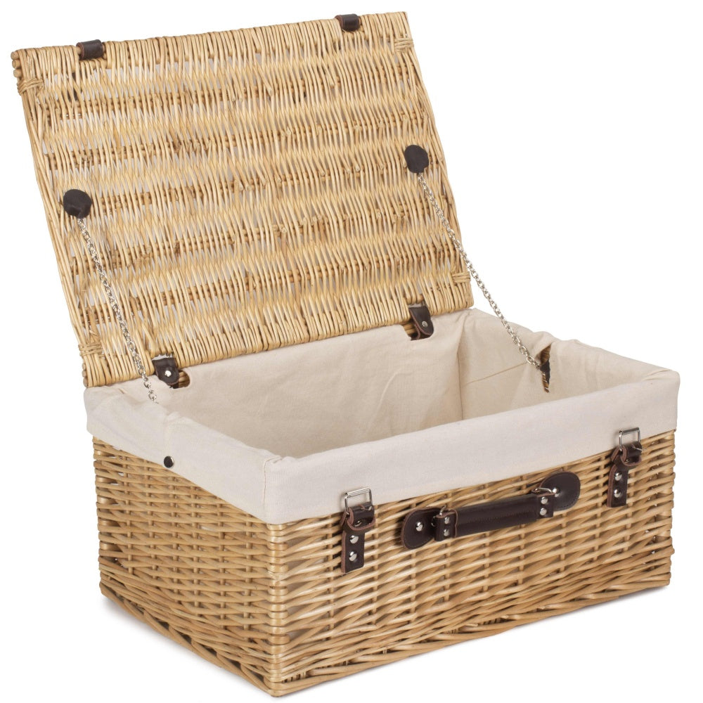 51cm Buff Willow Wicker Picnic Basket