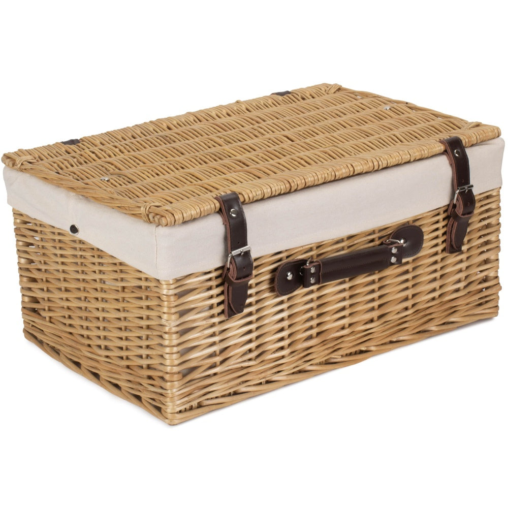 51cm Buff Willow Wicker Picnic Basket