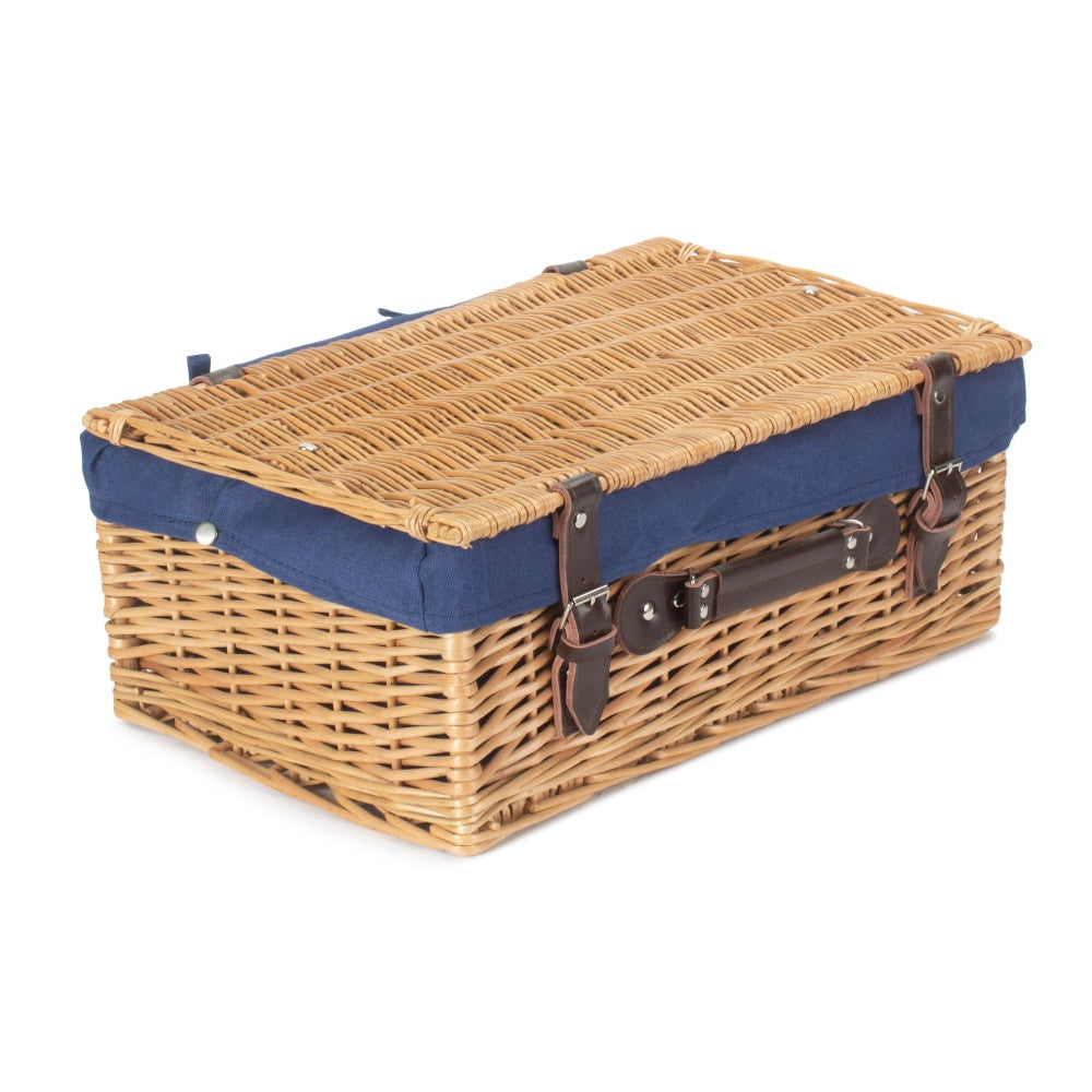 46cm Buff Willow Wicker Picnic Basket