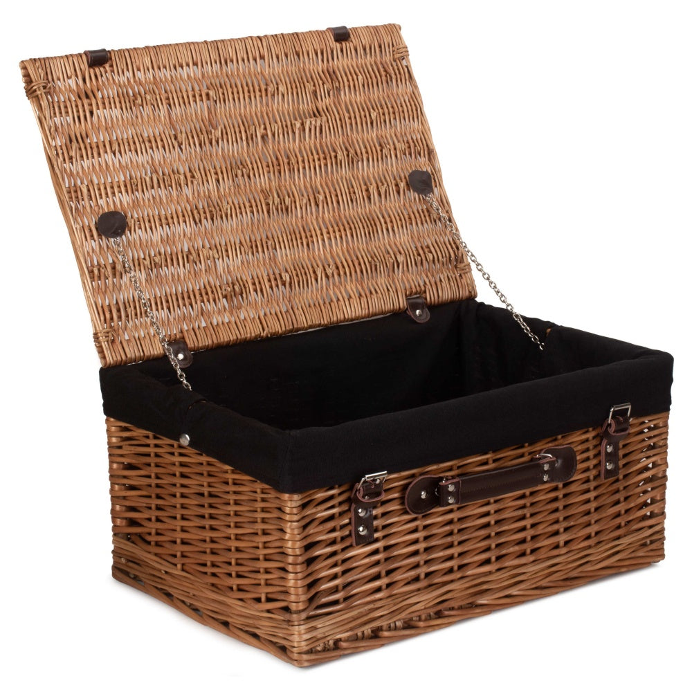 51cm Double Steamed Willow Wicker Picnic Basket
