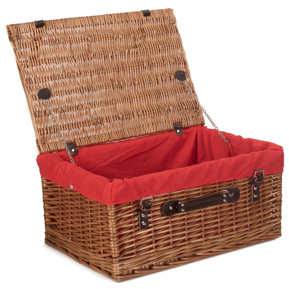 51cm Double Steamed Willow Wicker Picnic Basket
