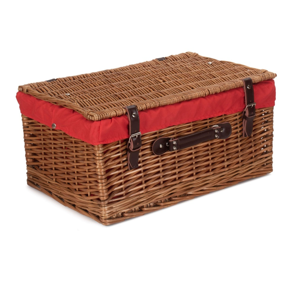 51cm Double Steamed Willow Wicker Picnic Basket
