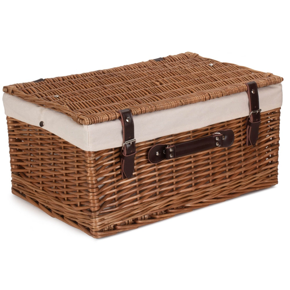 51cm Double Steamed Willow Wicker Picnic Basket