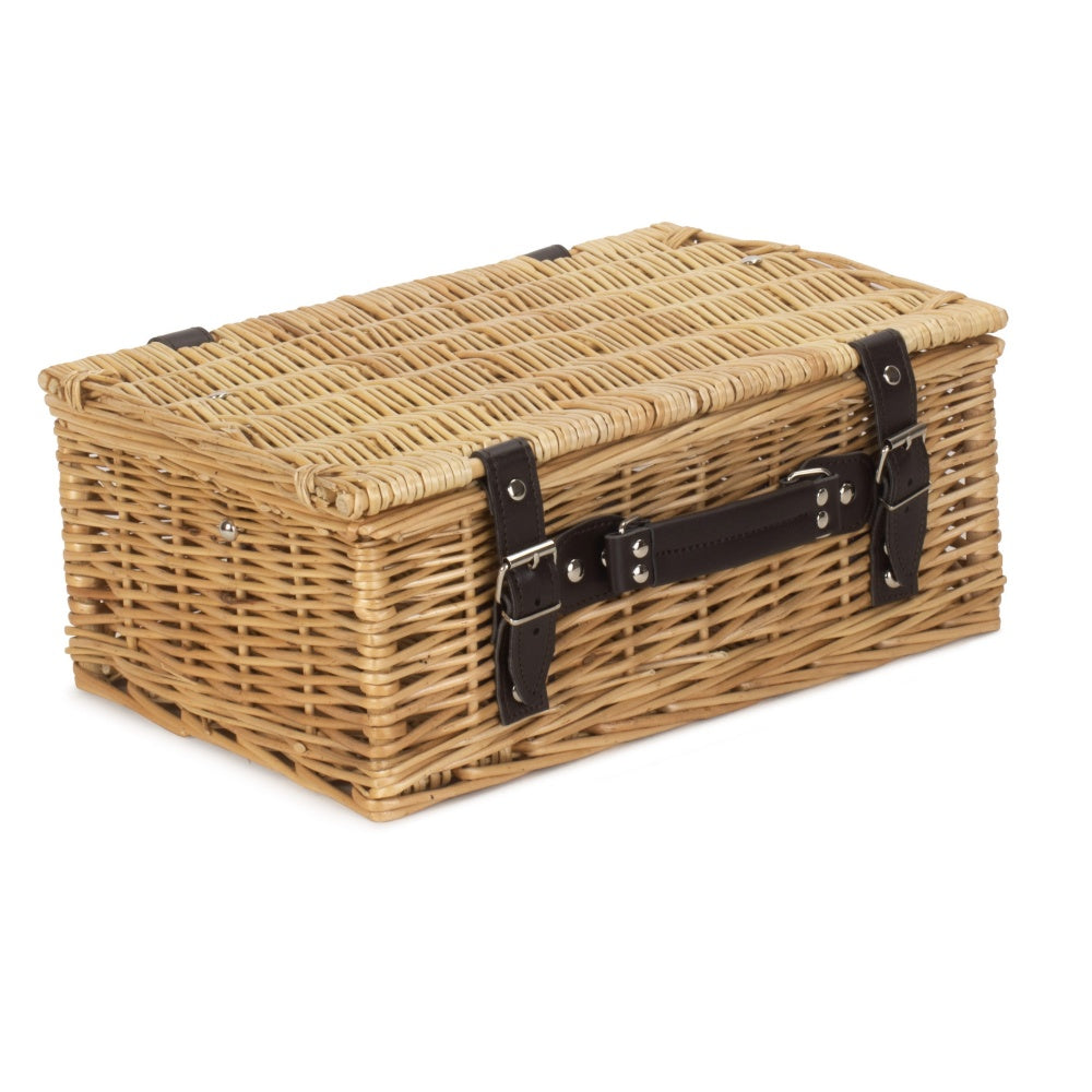 36cm Buff Willow Wicker Picnic Basket