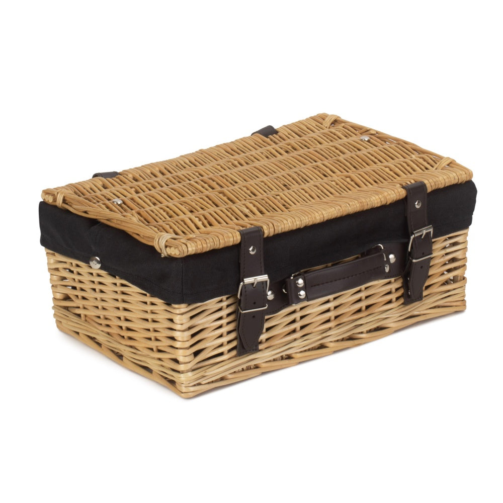 36cm Buff Willow Wicker Picnic Basket