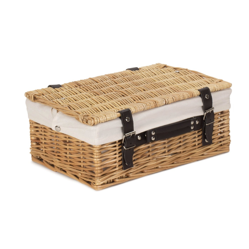 36cm Buff Willow Wicker Picnic Basket