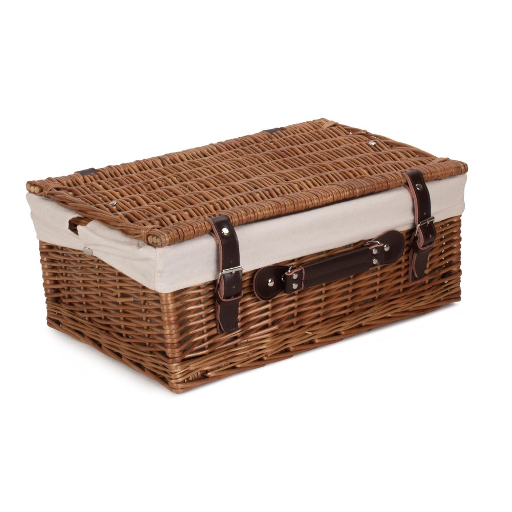 46cm Double Steamed Willow Wicker Picnic Basket