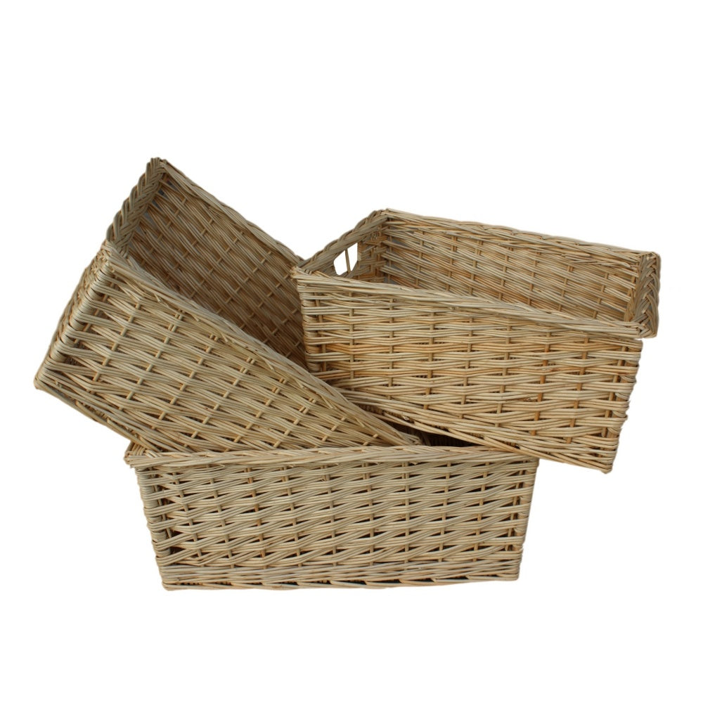 Buff Willow Kitchen Wicker Storage Basket